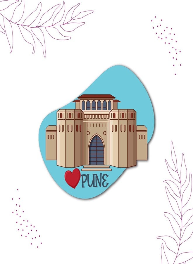Bhai Please Pune Shaniwar WADA City Wooden Fridge Magnet (Pack of 1) | Place, State, Souvenir, Destinations, Travel, Adventure Fridge Decoration | Gift for Friends, Colleagues, Foreign Delegates| - Image 5